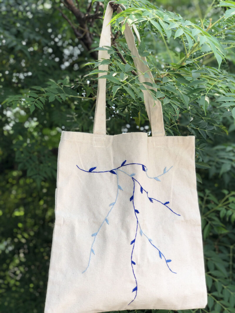 Handembroidered tote Bag