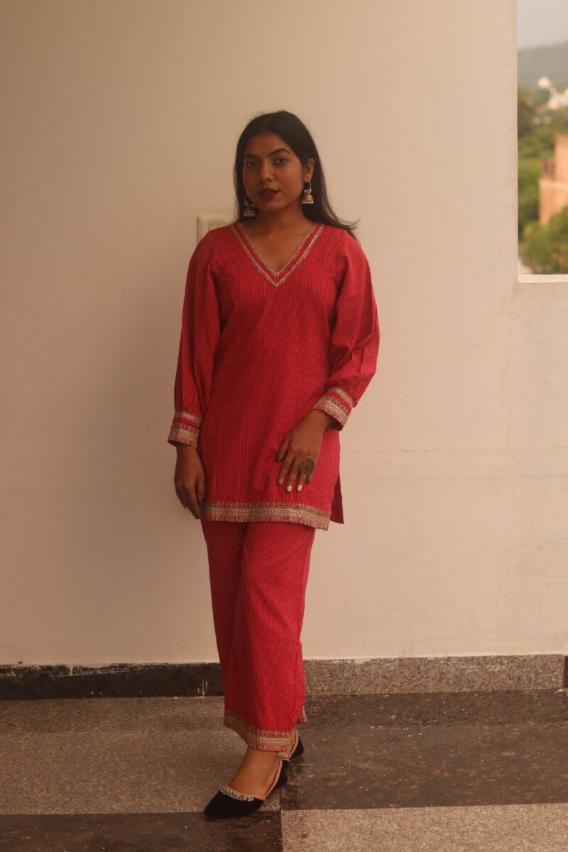 Kantha kurta with plazo