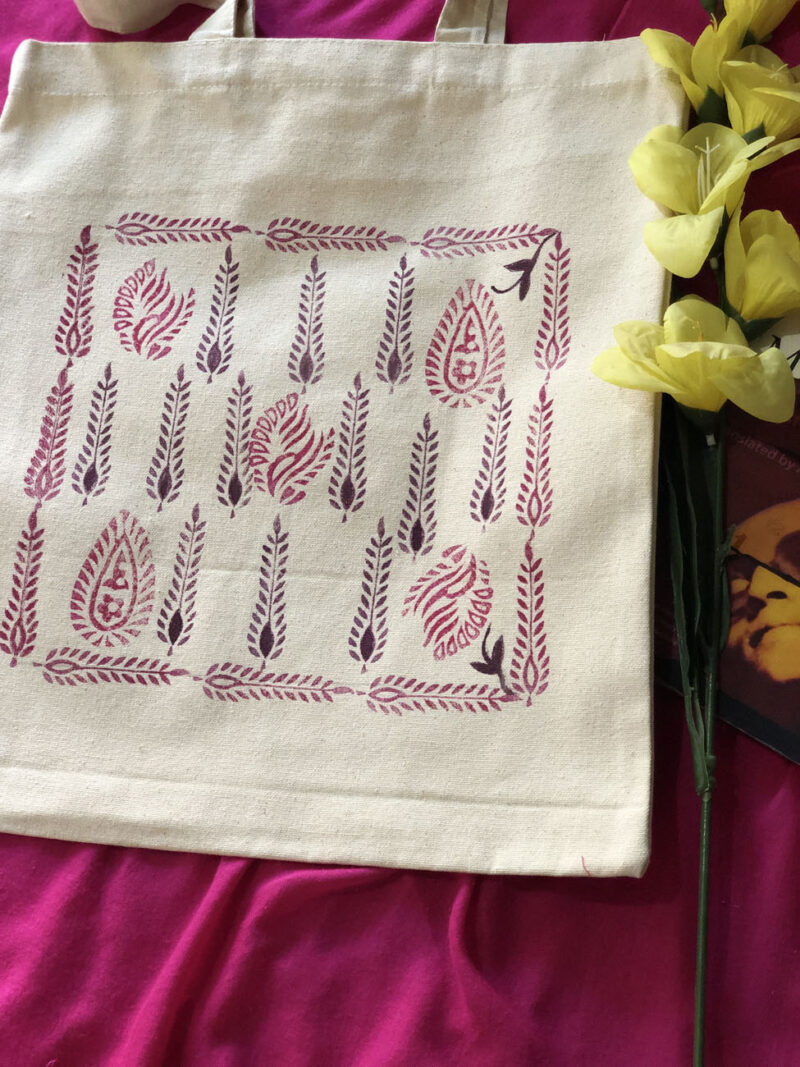 Hand block printed tote - Image 2