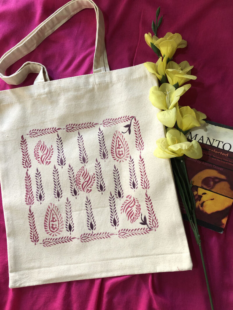 Hand block printed tote - Image 3